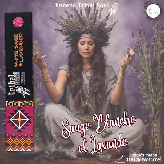 Encens Tribal Soul "SAUGE BLANCHE & LAVANDE" - Douceurs des âmes - Boutique ésotérique