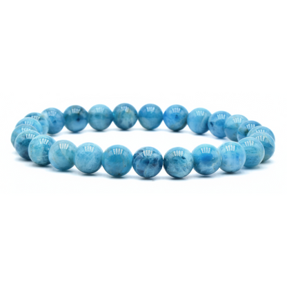 Bracelet "CONFIANCE" Apatite Bleue naturelle - douceurs_des_ames