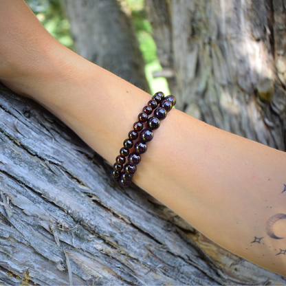 Bracelet "VITALITÉ" Grenat Rouge naturel - douceurs_des_ames