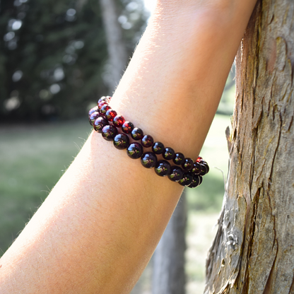 Bracelet "VITALITÉ" Grenat Rouge naturel - douceurs_des_ames