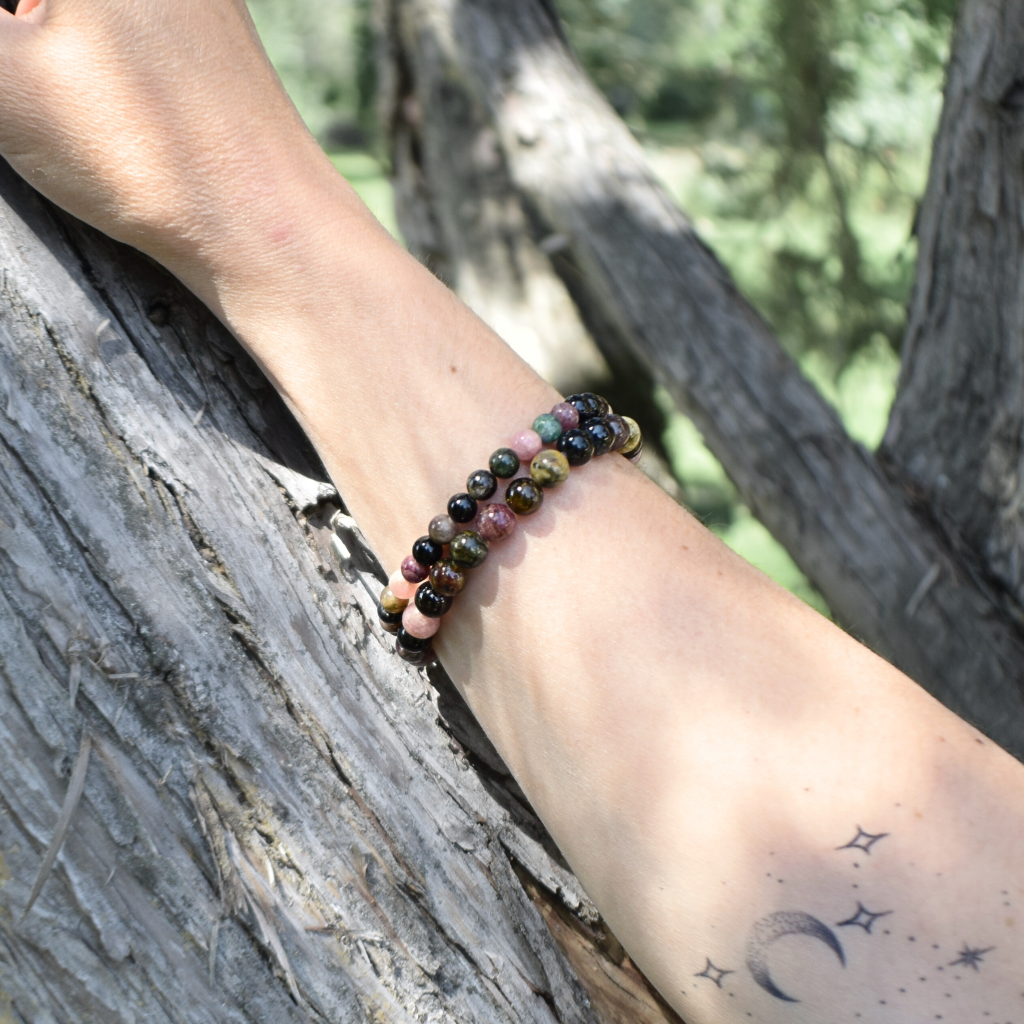 Bracelet "TALISMAN" Tourmaline multicolore naturelle - douceurs_des_ames