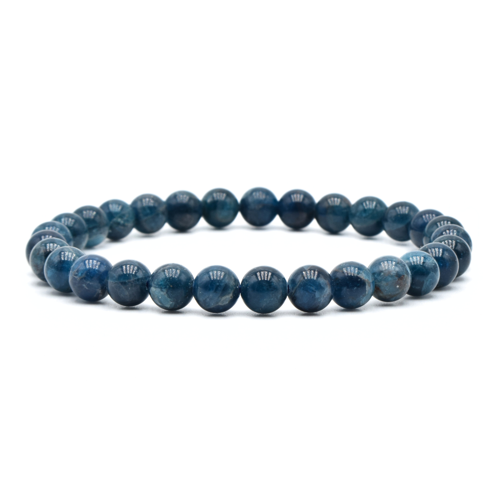 Bracelet "REVE BLEU" Apatite naturelle bleue profond - douceurs_des_ames