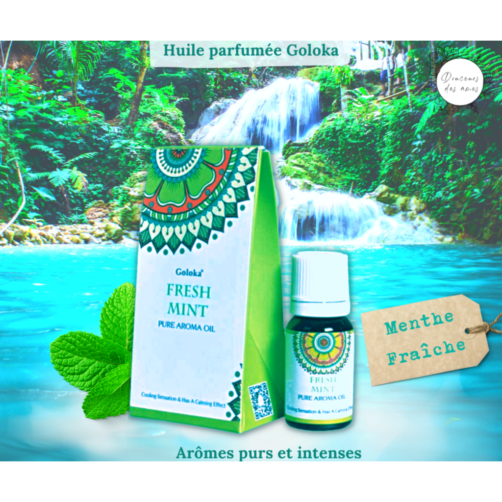 Huile parfumée Goloka "MENTHE FRAICHE" 10ml - douceurs_des_ames